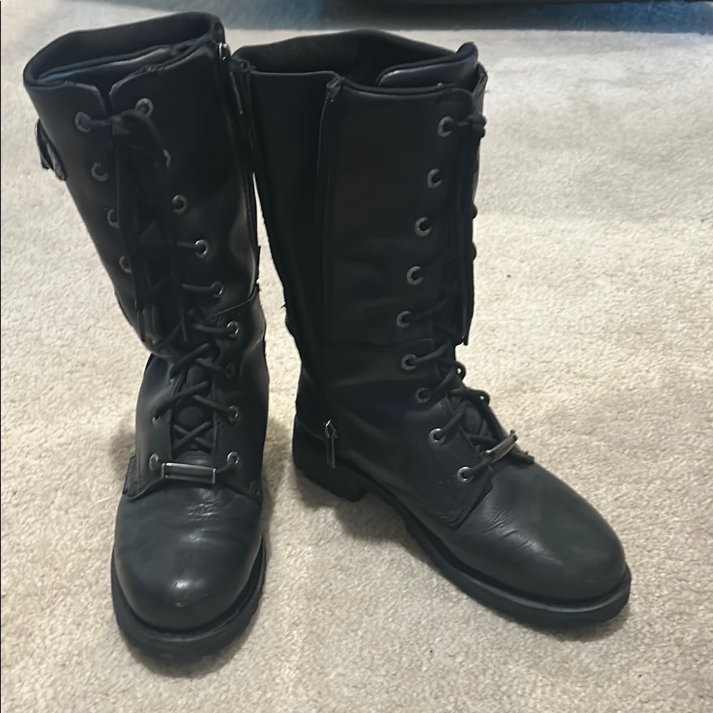 Harley-Davidson Black Combat Motorcycle Boots